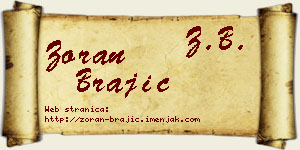 Zoran Brajić vizit kartica